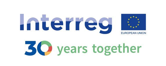 Logo INTERREG 30 ans en couleur - texte 30 years together