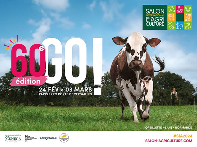 Salon international de l'agriculture. 60e. Go ! 24 fév > 3 mars. Paris expo porte de versaille. #SIA2024. salon-agriculture.com